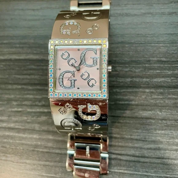 Guess | Accessories | Guess Silver And Pink Crystal Watch  display picture 1